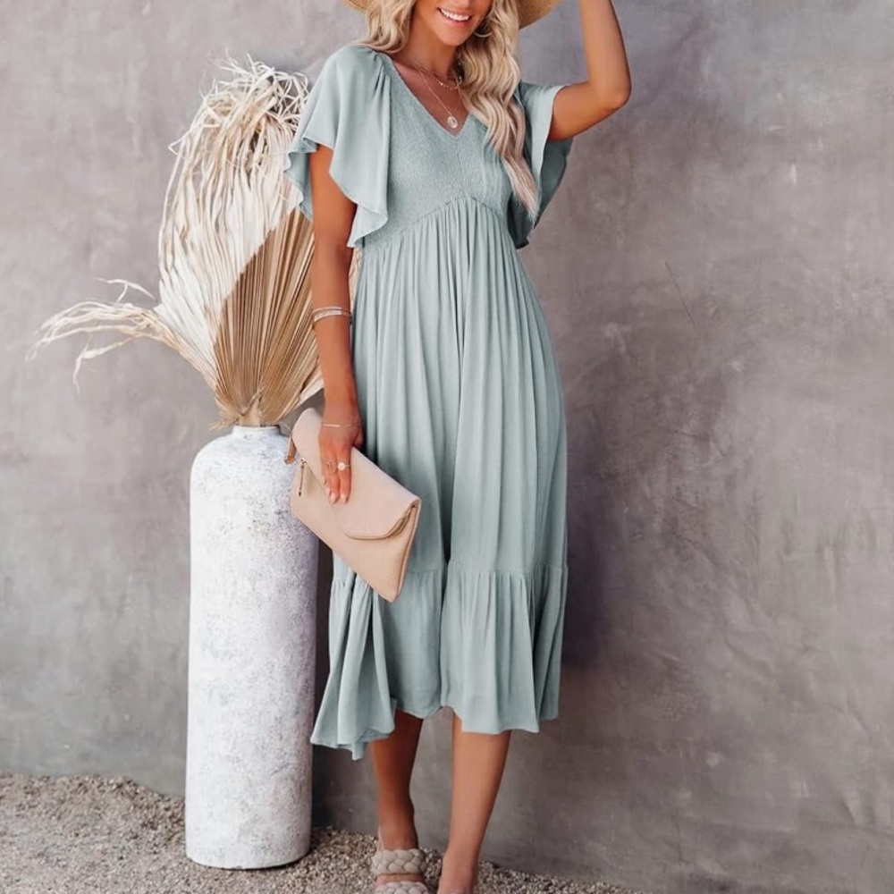 LIKE NEW Midi Light Blue Dress
